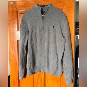Ralph Lauren Gray Zip-Up Sweater for Men - Size L